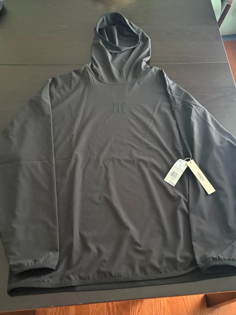 NEW Mens Adidas Fear of God Athletics Black Hooded Basketball Sweatshirt Large
